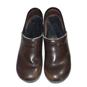 Dansko Professional Brown Leather Clogs Womens 43 Nursing Work Shoes
